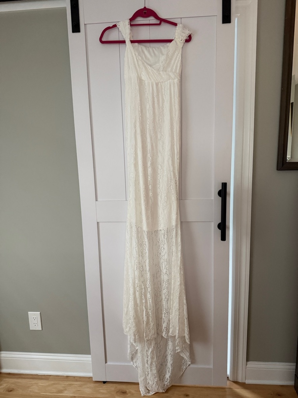 White Lace Maxi Dress with Crochet Straps
